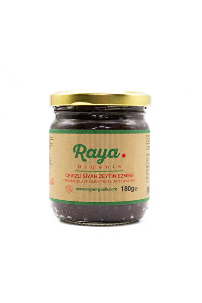 Raya Organik Organik Cevizli Siyah Zeytin Ezmesi – 180 g Katkısız Doğal Kahva...