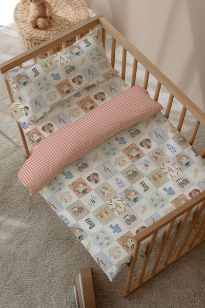 TBA COLLECTION Σετ Παπλωματοθήκης Μοντεσσόρι - 100x200 εκ. - Φιλαράκια της Φά...