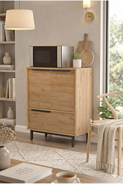 L'occi Concept Leena 75 cm Çok Amaçlı Mutfak Dolabı - Mikrodalga Bölmeli, 3 K...