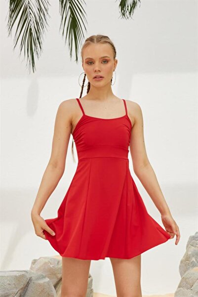 Starinci Mayo Thin Strap Dress Swimsuit Red