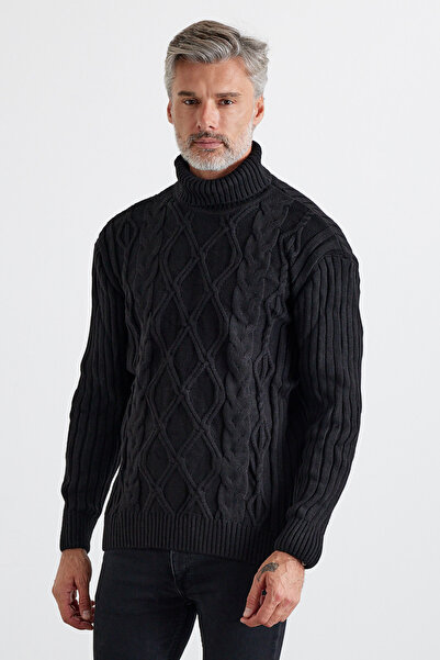 Livio Ferri Ανδρικό πουλόβερ με πλέξη με ραβδώσεις με διαμάντια