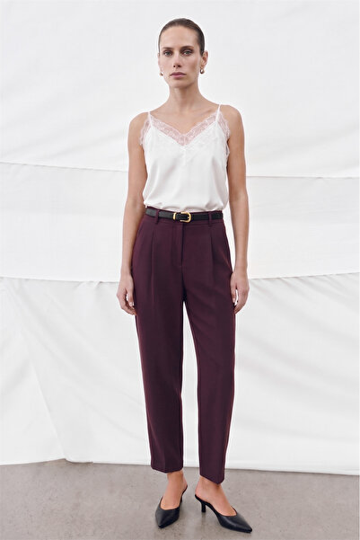 Sateen Παντελόνι Καρότο Talia - Δαμασκηνί