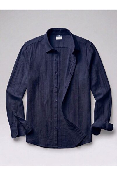 Kanonik Education Ανδρικό πουκάμισο Dobby Half Oversize από μουσελίνα