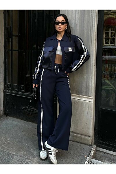 PİNK FLY Υψηλής ποιότητας εισαγόμενο ύφασμα με λεπτομέρεια ρίγας, μαύρο αθλητ...