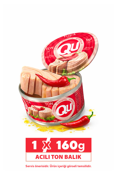 QU Ayçiçek Yağlı Acılı Ton Balığı 160 gr