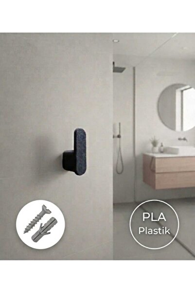 Bathroom & Kitchen Single Hanger – Bolted Mounting – Durable Wall Hanger – Black Modern Design