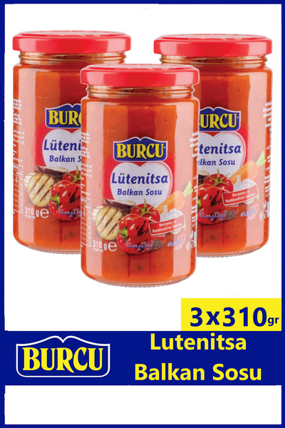 BURCU Lutenitsa Sos (Balkan Sosu) 310 gr x 3 Adet