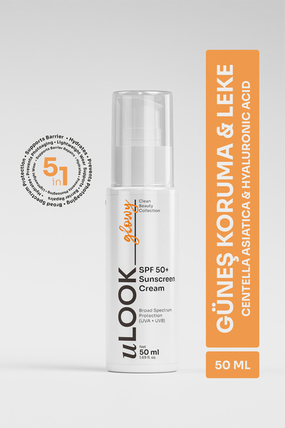 uLOOK SPF 50+ Güneş Kremi 50 ml – Yüz & Boyun için Geniş Spektrum UVA/UVB Koruma