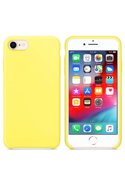 PiyasaSepeti Apple iPhone Se 2020 Six Open Liquit Launch Silicone Lemon Yellow