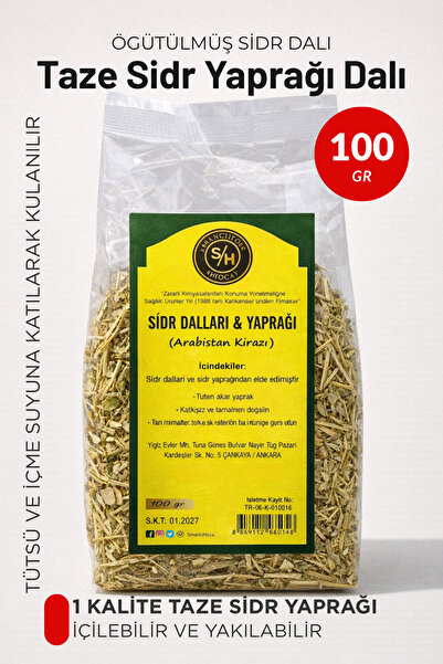 Sabuncu Hacı Orijinal 1. Kalite Taze Sidr Yaprağı (Arabistan Kirazı) Dalı & Ö...