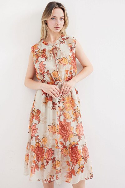 Hiccup BDART Μίντι φόρεμα με λουλουδάτο σχέδιο με ζώνη