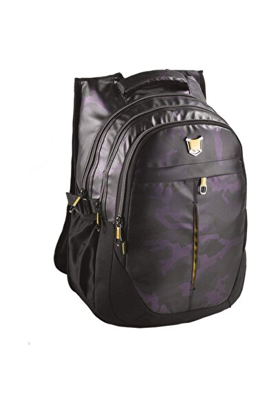 Relaxion 2235 Purple Camouflage Patterned School Backpack