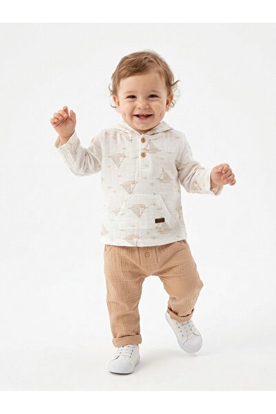 Kids Kingdom Cotton Sailing Patterned Muslin Baby Boy Set