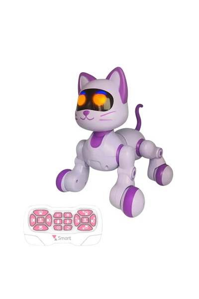 Shem Robot Kedi Uzaktan Kumandalı El Sensörlü Şarjlı RC Işıklı Müzikli Dans E...