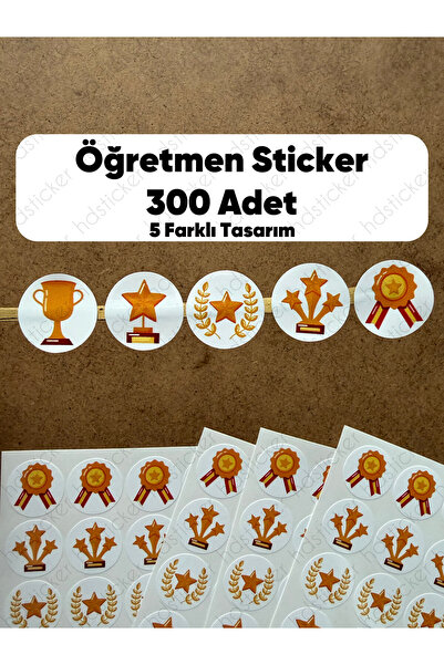 hdsticker 300 Adet Öğretmen Sticker Seti - Ödev Kontrol, Öğrenci Ödül, Bravo ...