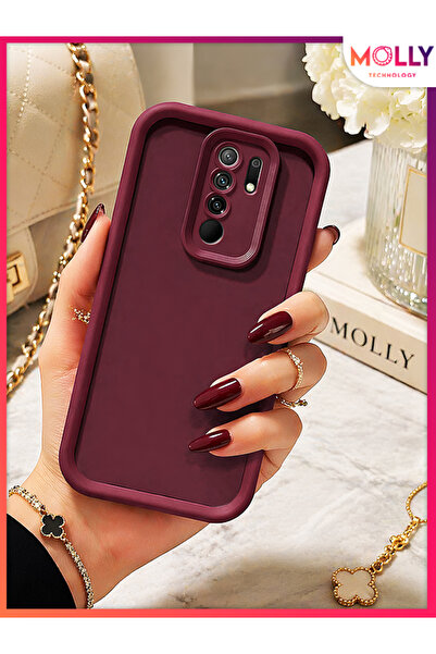 Molly Xiaomi Redmi NOTE 8 PRO İçin Vişne Çürüğü Kenarları Kalın Pan Silikon K...