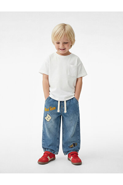 Koton bumbac bucăți cu buzunare Tricou cu mânecă scurtă guler rotund basic