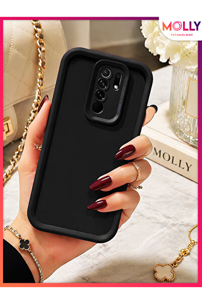 Molly Xiaomi Redmi NOTE 8 PRO İçin Siyah Kenarları Kalın Pan Silikon Kılıf