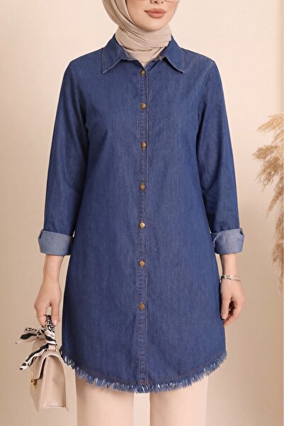 Modamorfo Τζιν τουνίκ σε χρώμα Indigo