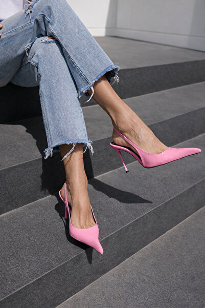 carweza Σικ ροζ λουστρίνι παπούτσια με τακούνι