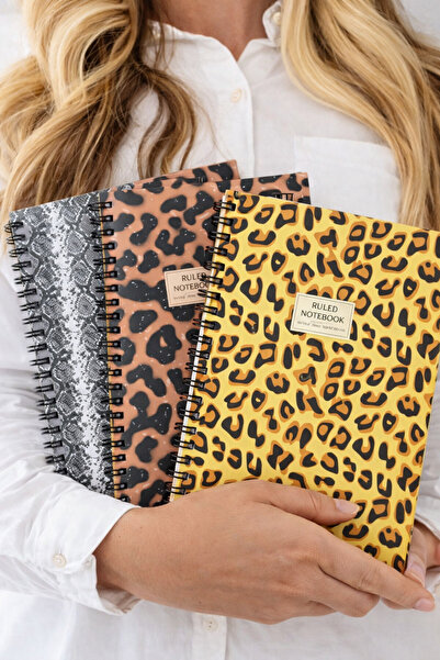 Happy Notes Κάλυμμα από χαρτόνι Α5 με σπιράλ, Ριγέ Σχολικό Τετράδιο 80 φύλλων...