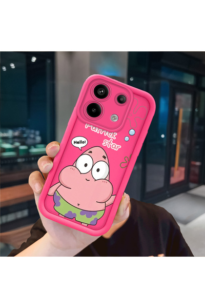 ucuc Xiaomi Redmi Note 13 Pro 5G Uyumlu Pembe Kırmızı Silikon Kılıf Darbeye D...