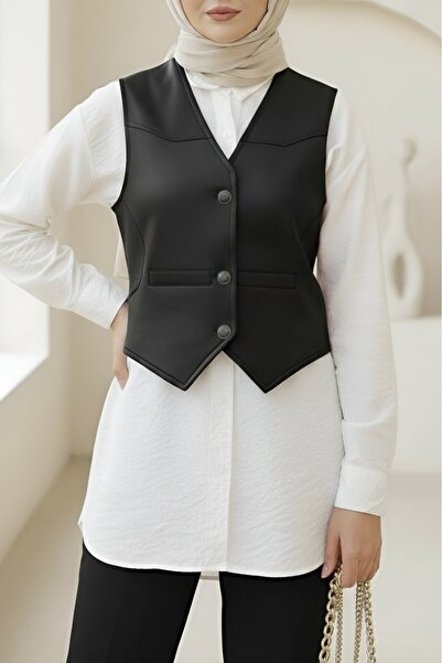 Modamorfo Λεπτομερές γιλέκο κατάδυσης με κουμπιά