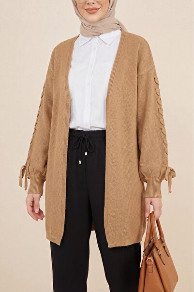 Modamorfo Ζακέτα με πλεκτό μαλλί και λαβές - βιζόν