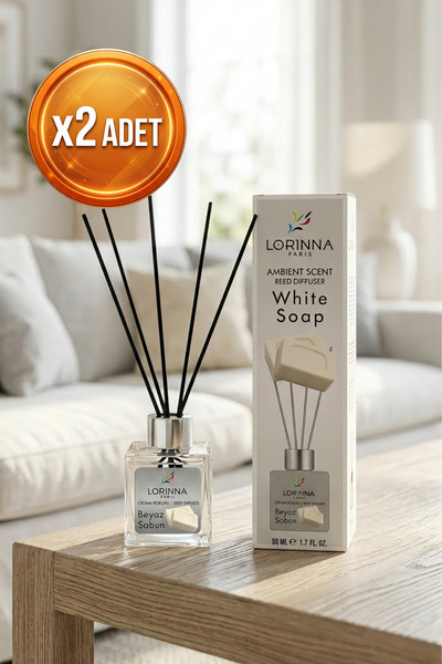 Lorinna Paris White Soap Çubuklu Oda Kokusu Seti 2x50 ml