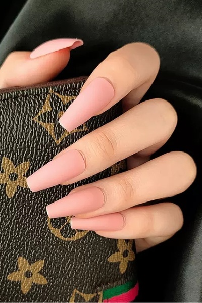 Easy Beauty 24 Adet Renkli Orta Uzun Küt Takma Tırnak 1135