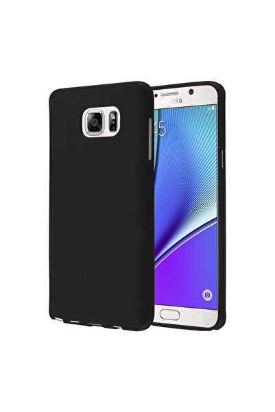 PiyasaSepeti Samsung Galaxy Note 5 İnce Mat Silikon Kılıf Siyah