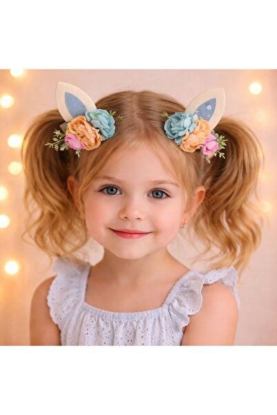 Gift Design Set de 2 cleme Zooky, cu urechi alb-albastre