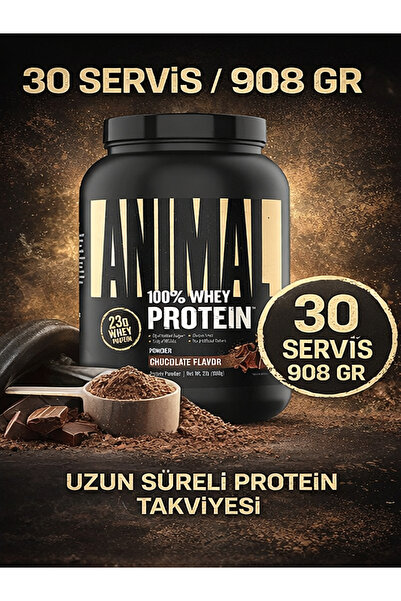 Universal Animal 100% Whey Protein ÇİKOLATA Aromalı 908 gr | 30 Servis | Yüksek Protein Oranı