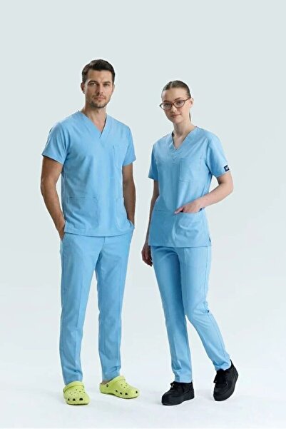 uçak iş giyim ΑΛΑΣΚΑΝΙΚΟ ΜΠΛΕ ΣΕΤ ΙΑΤΡΙΚΗΣ ΣΤΟΛΗΣ ΛΙΚΡΑ ΜΕ ΑΝΤΙΒΑΚΤΗΡΙΑΚΟ ΠΡΟ...