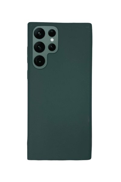 PiyasaSepeti Samsung Galaxy S22 Ultra Thin Matte Silicone Case Khaki