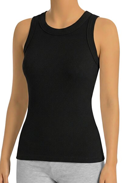 Öts Women's Athlete Zero Sleeve Corded Fabric Halter Neck (96% Cotton - 4% El...