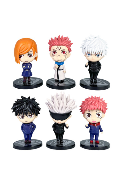 BANDAI 6Pcs Anime Figure 6Pcs/set Jujutsu Kaisen Gojo Satoru Yuji Itadori Fig...