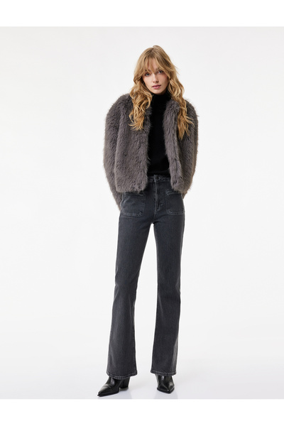 Koton Slim Fit Pocket Detailed Flared Jean Trousers - Flare Jeans