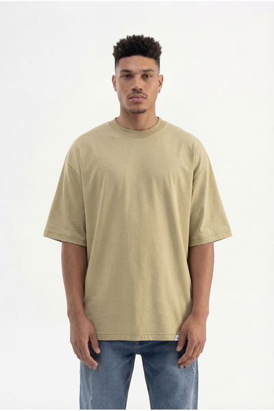 Machinist Ανδρικό μπλουζάκι Basic Super Cotton Oversize σε πράσινο χρώμα