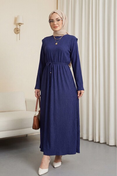 Modamorfo Lace-Up Dress with Padded Shoulders -Laci