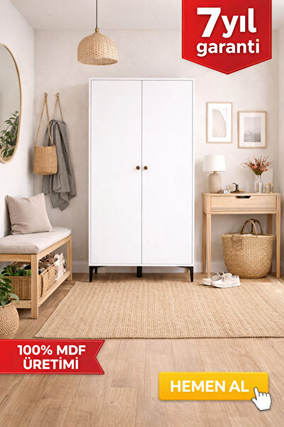 VENATTO Massimo Vestiyer/portmanto Beyaz (%100MDF)