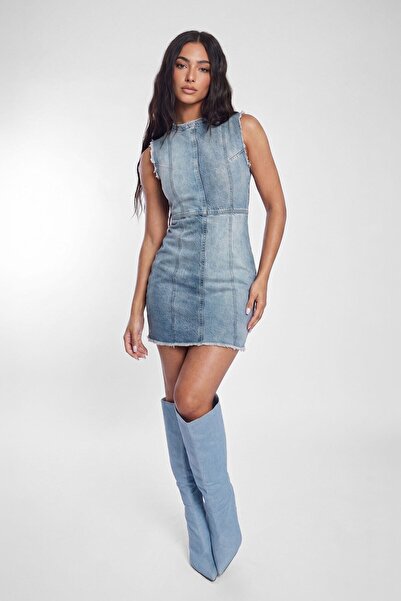 BANNY JEANS Γυναικείο Αμάνικο Τζιν Φόρεμα