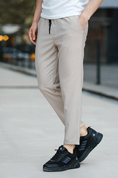 Oksit Ανδρικό παντελόνι Jogger Joy Slim Fit με ελαστική μέση με διπλό πόδι