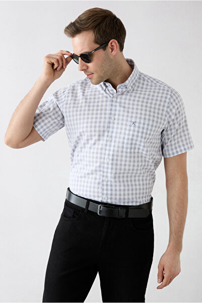 Kiğılı Κοντομάνικο πουκάμισο κανονικής εφαρμογής με κουμπιά, κεντημένο γιακά ...