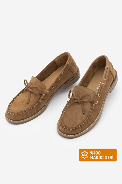 Marjin Γυναικεία Γνήσιο Δέρμα Με λεπτομέρεια ραφής Φιόγκος Vardola μοκασίνια ...