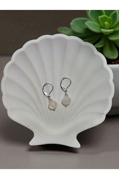 Home Selenite Stone Steel Earrings