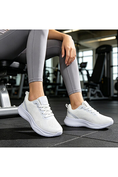 Tmall Pantofi sport de dama,Usor,din material textil,1253,Alb