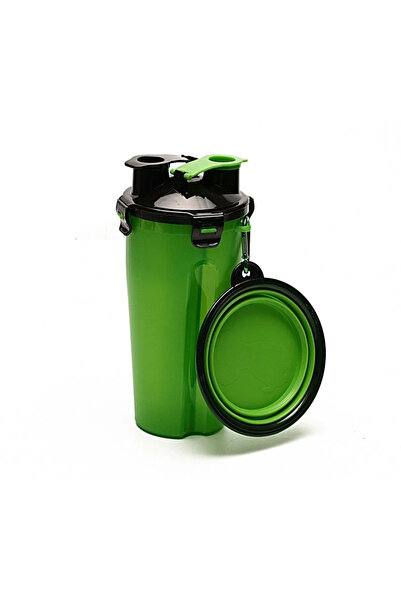 Petza Mayu Green Dog Food and Water Carrying Bottle Set