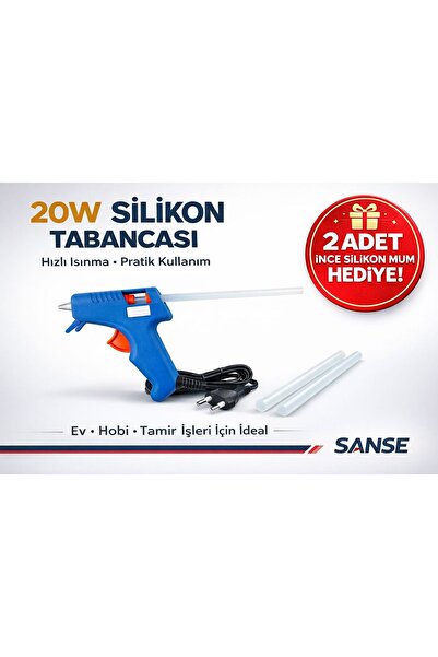 WINNBOSS 20W Profesyonel İnce Silikon Tabancası – Hızlı Isınma, Hassas Uç
