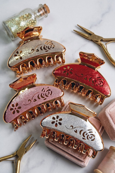 PETEK AKSESUAR Πόρπη 4 τεμαχίων Glitter Latch 8 εκ.